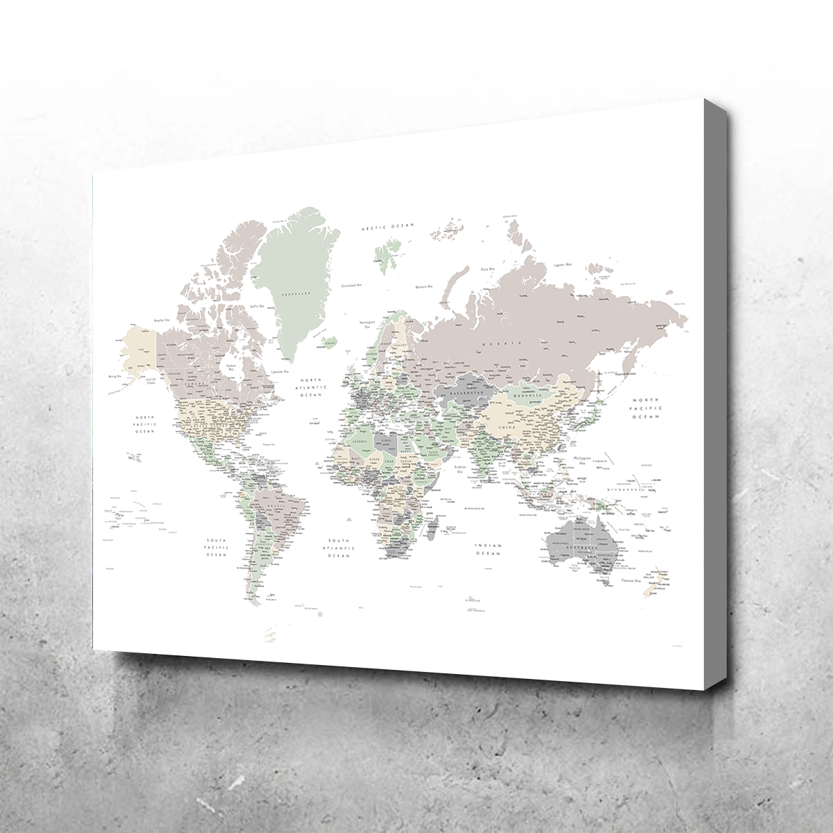 Exquisite World Map 3 Wall Art for Home Decor
