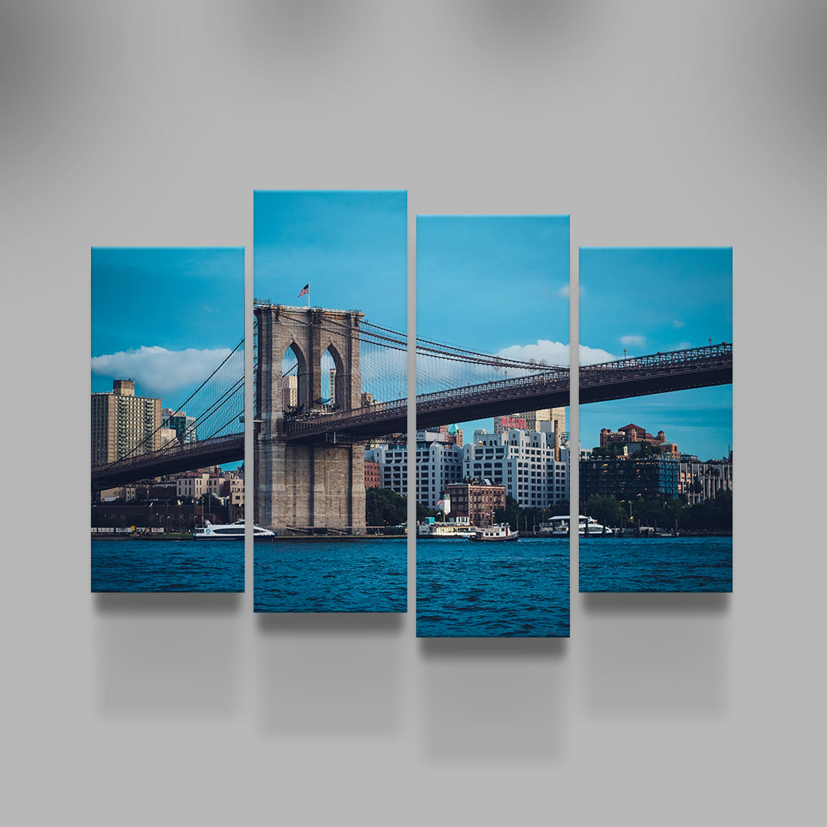 Stunning Brooklyn Bridge Blue Hour Wall Art for Your Home Decor
