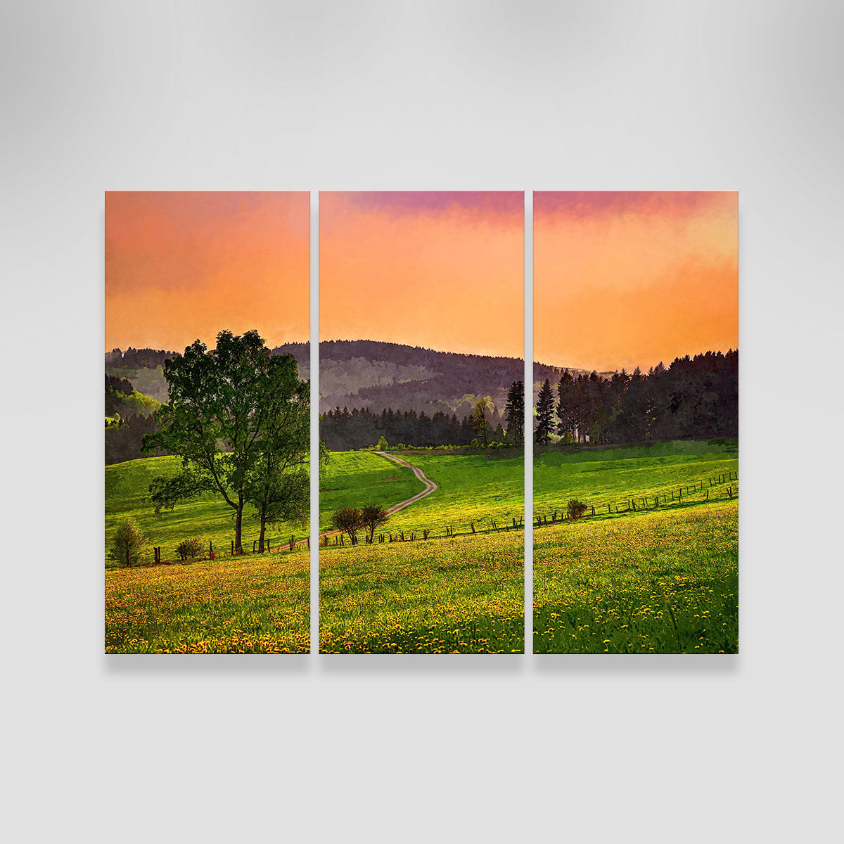 Denise Dundon's Evening Pasture Wall Art - Museum Quality Canvas Print