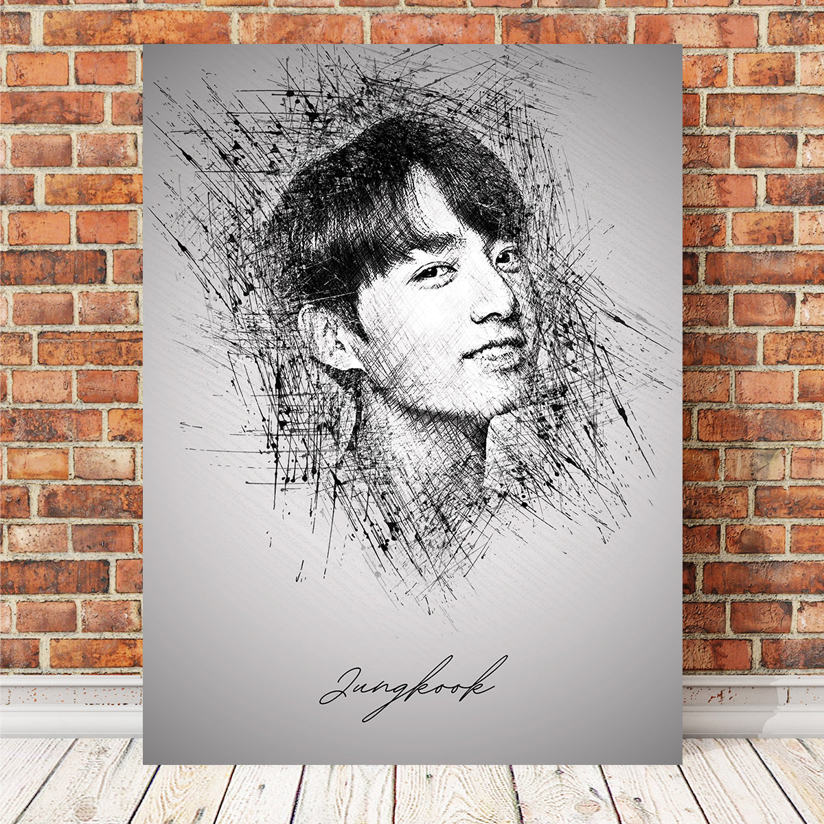 Stunning Jungkook Sketch Wall Art for Your Home Decor