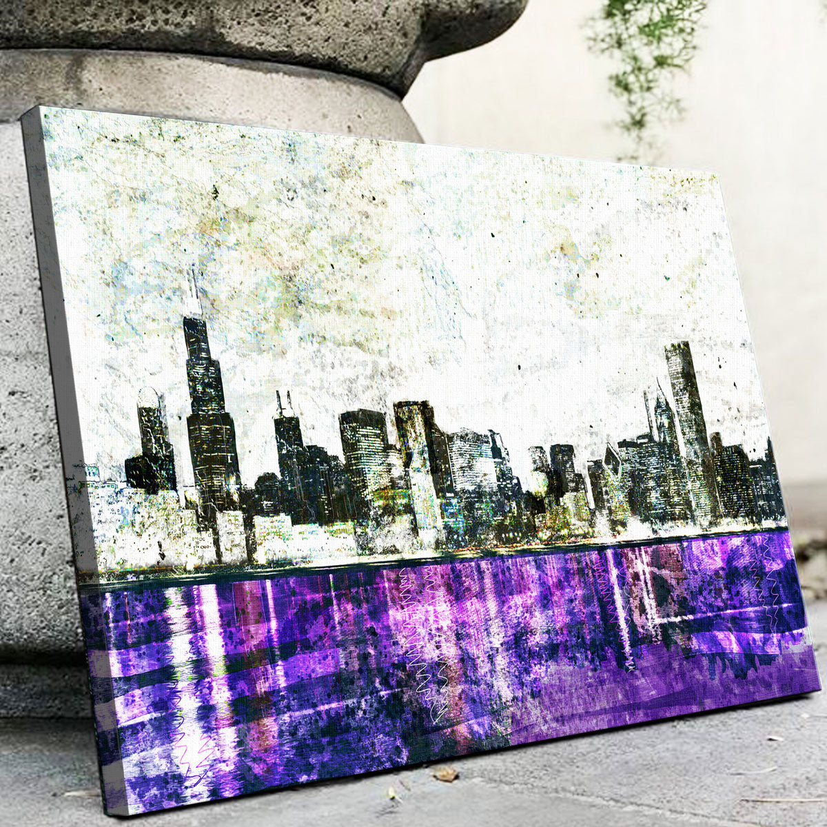 Stunning Whiteout Chicago Skyline Wall Art for Home Decor