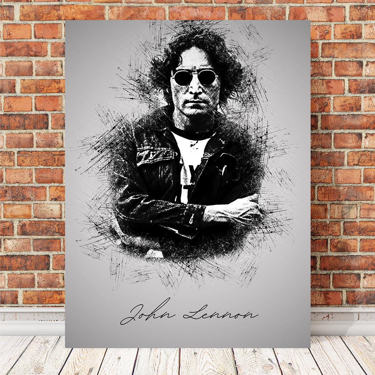 Authentic John Lennon Sketch Wall Art for Home Decor