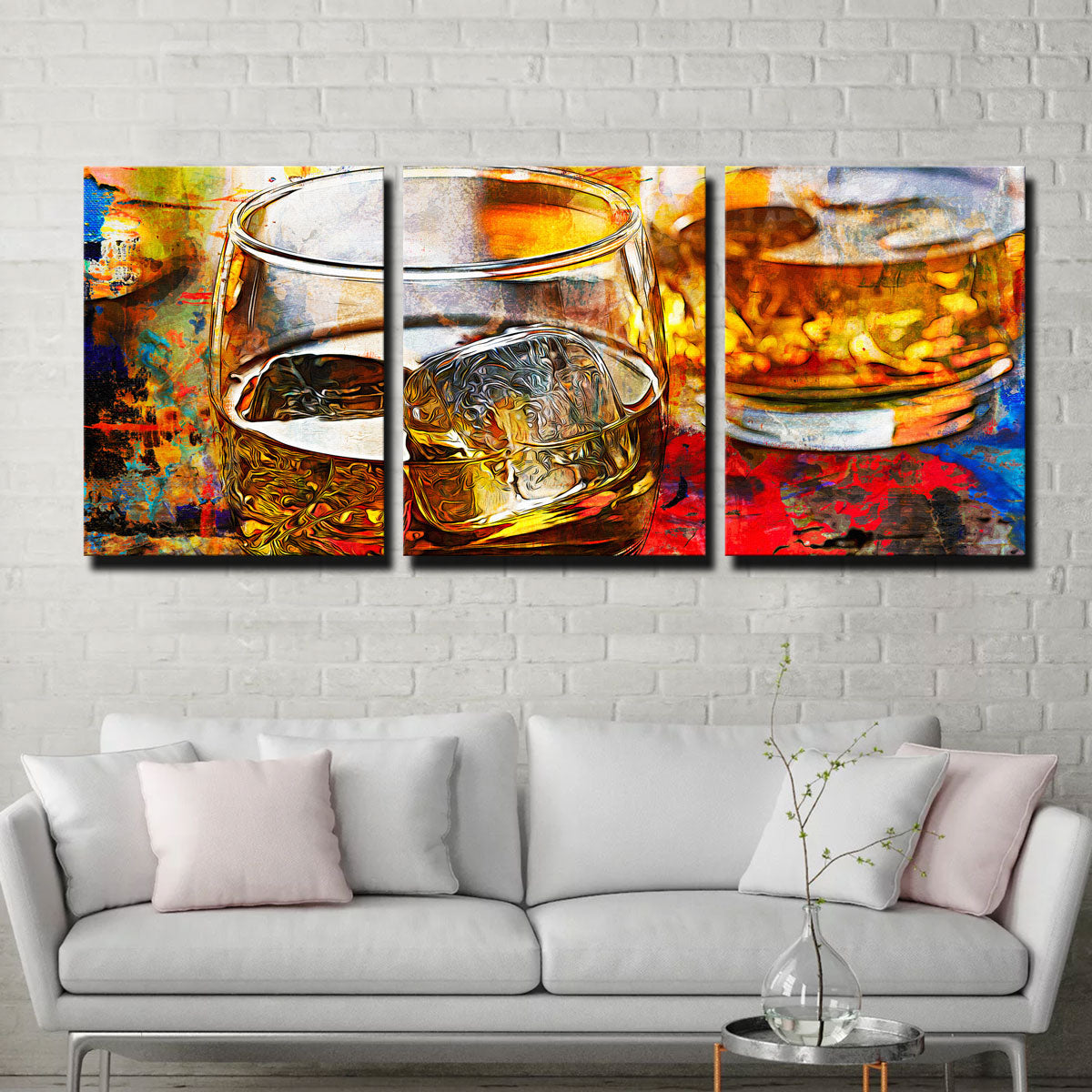 Exquisite Bourbon Whiskey Abstract Wall Art for Stunning Home Decor