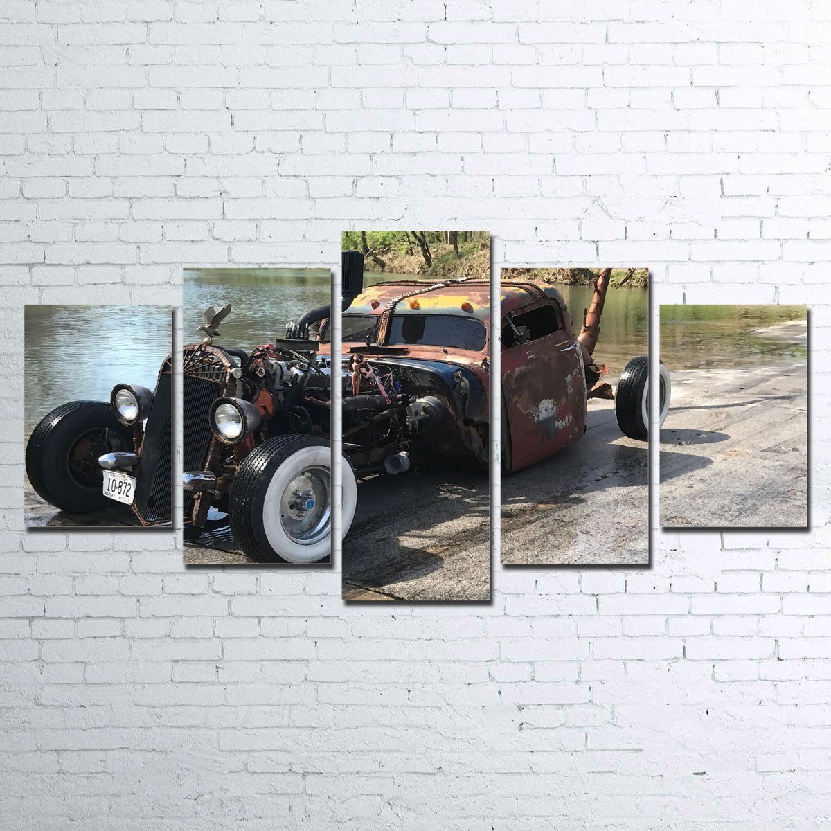 Customizable 5 Piece Rat Rod Wall Art Set