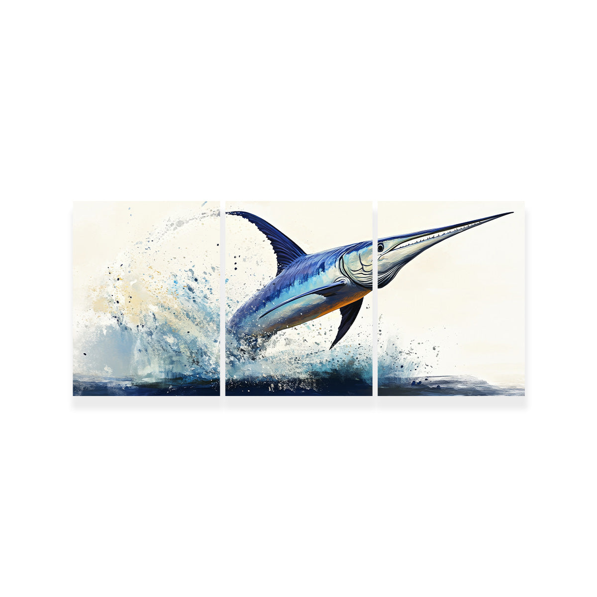 Eye-Catching Jumping Swordfish Wall Art for Stunning Home Decor