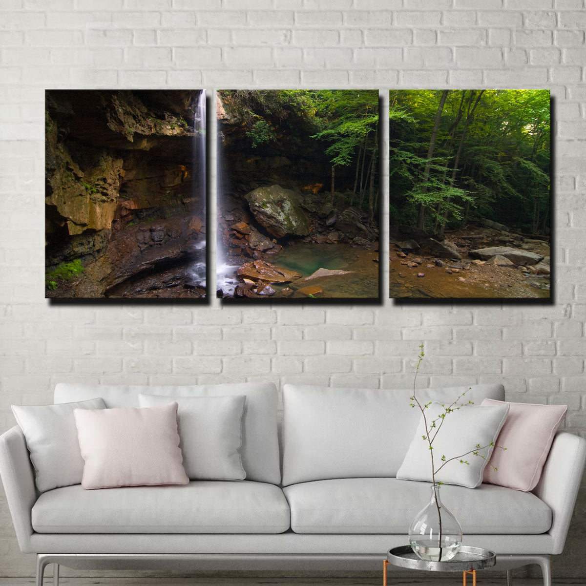 Stunning Wall Art of Cucumber Falls in Ohiopyle State Park
