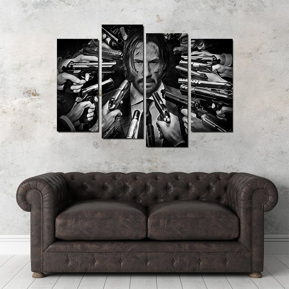 John Wick Inspired Grayscale Wall Art for Stunning Home Decor