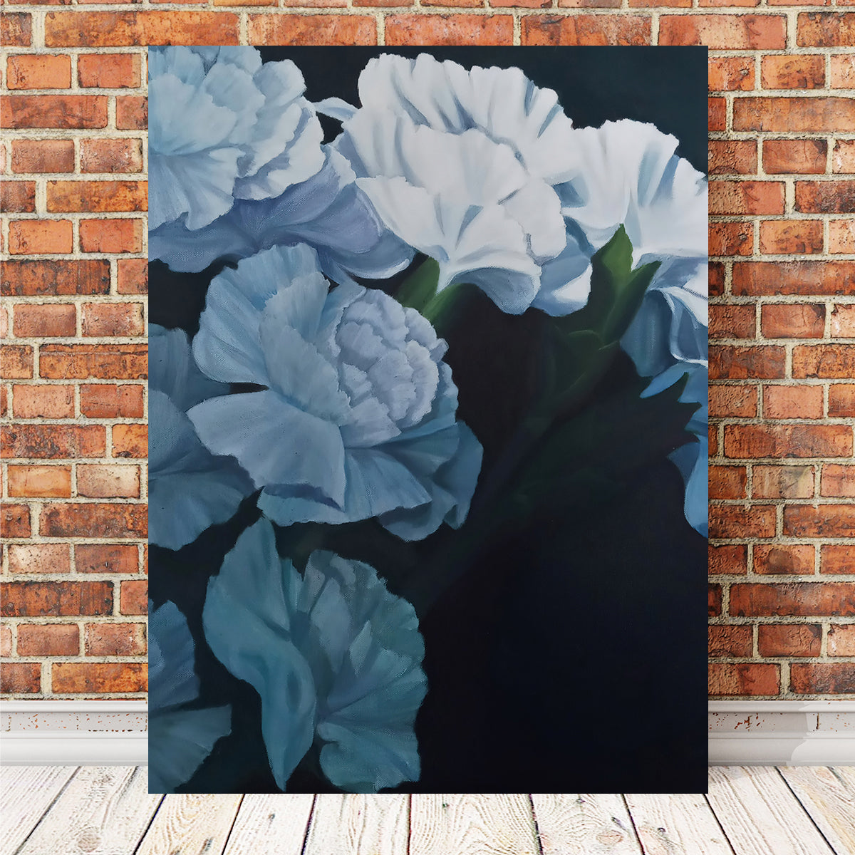 Stunning White Carnations Wall Art for Home Decor