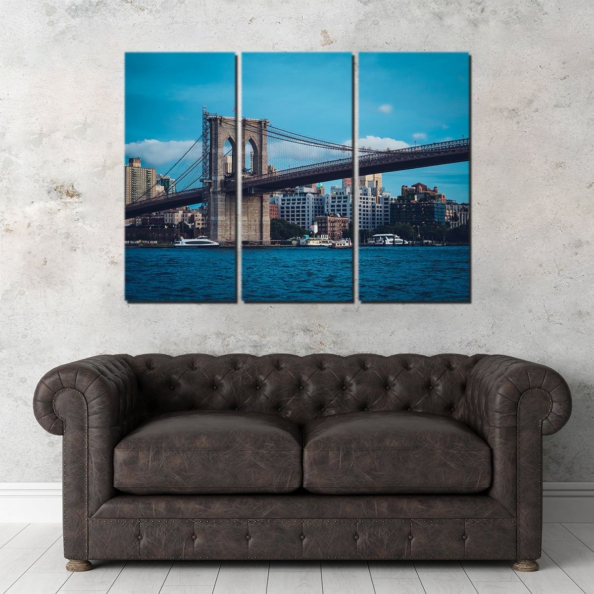 Stunning Brooklyn Bridge Blue Hour Wall Art for Your Home Decor
