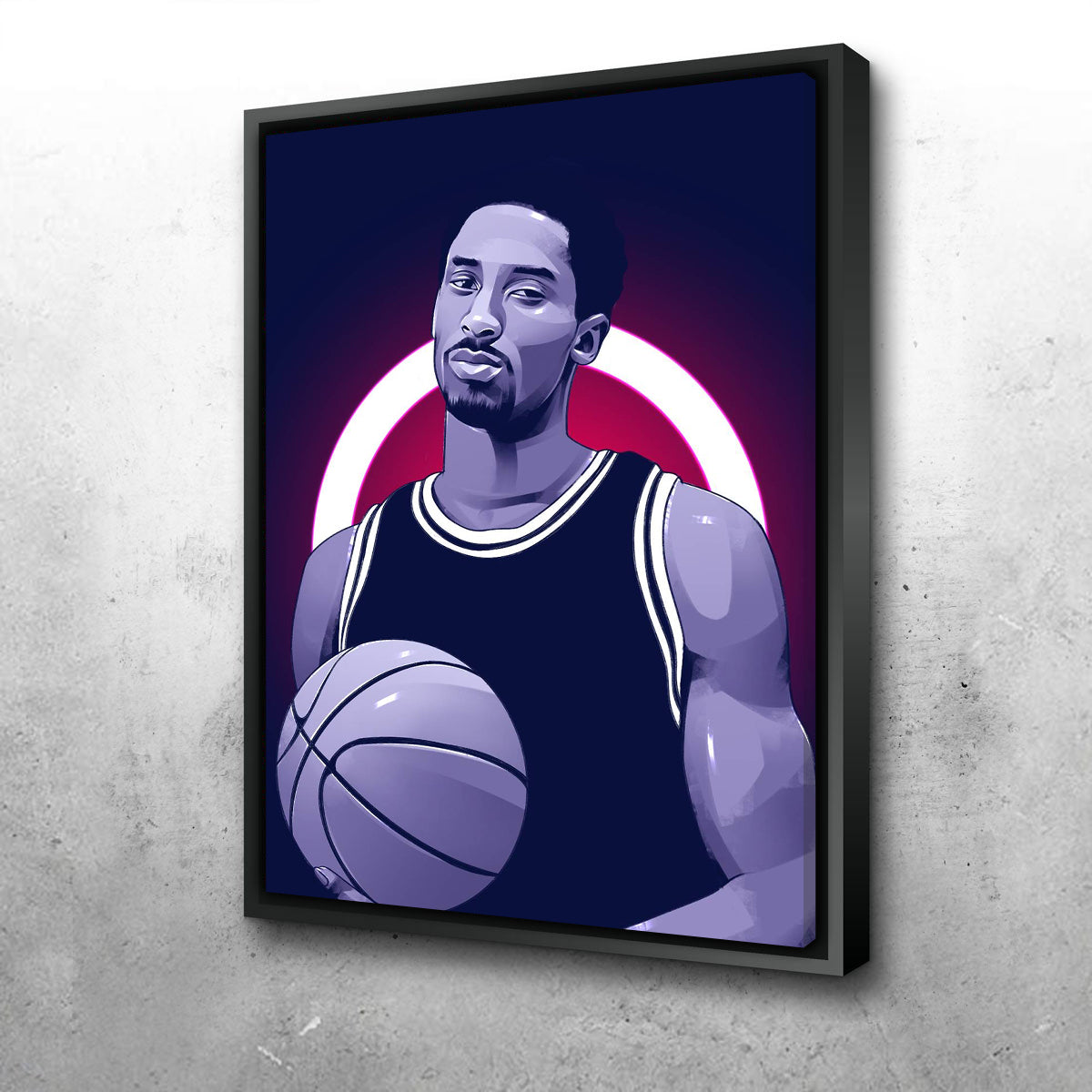 Stunning Kobe Bryant Blue Wall Art for Sports Fans