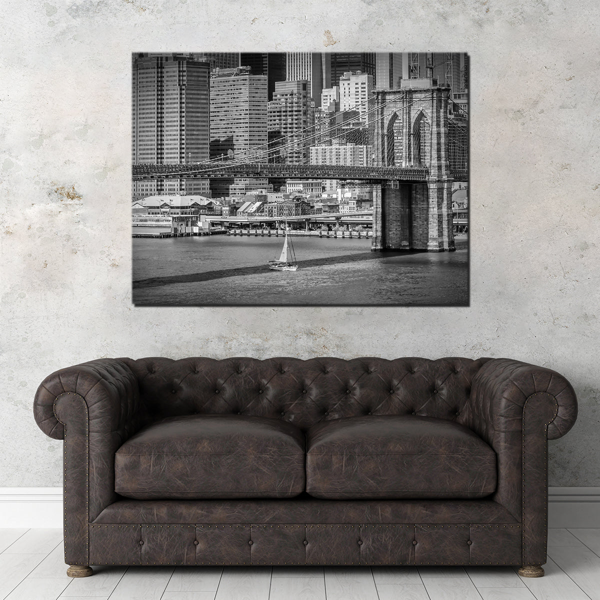 Stunning Brooklyn Bridge & Manhattan Skyline Wall Art by Melanie Viola