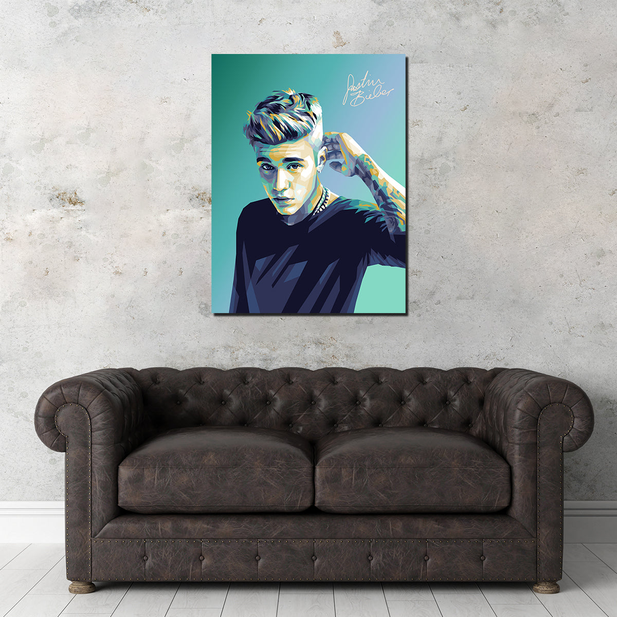 Stunning Justin Bieber Wall Art by Ralph & Laura Design