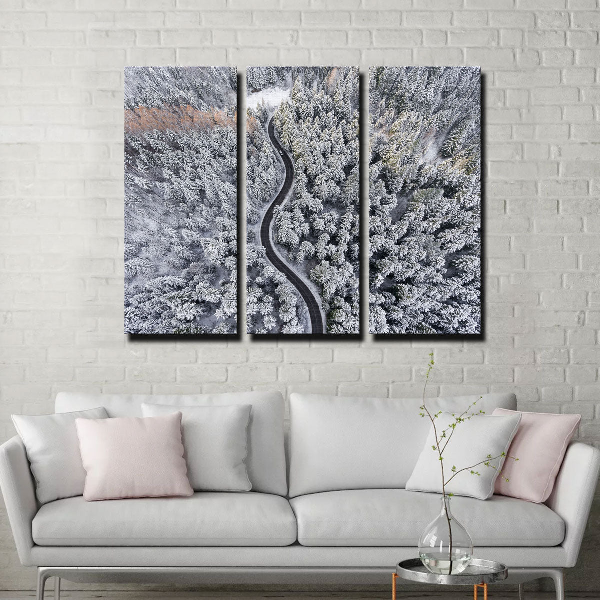 Enchanting Winding Winter Wall Art by Karolis Janulis