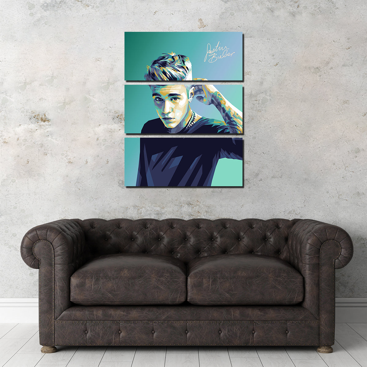 Stunning Justin Bieber Wall Art by Ralph & Laura Design
