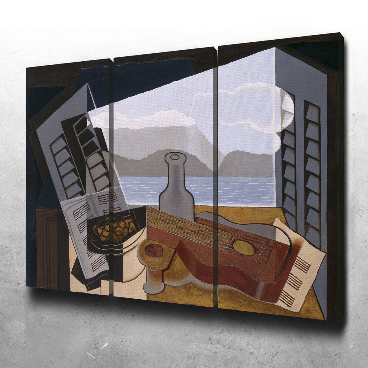 Exquisite La Fenêtre ouverte Wall Art by Juan Gris