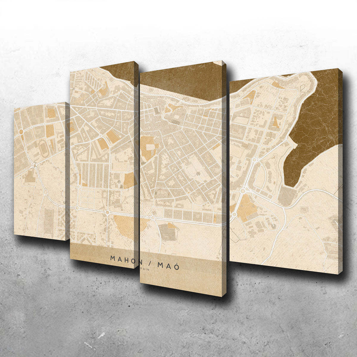 Exquisite Mahon Map Wall Art by Blursbyai