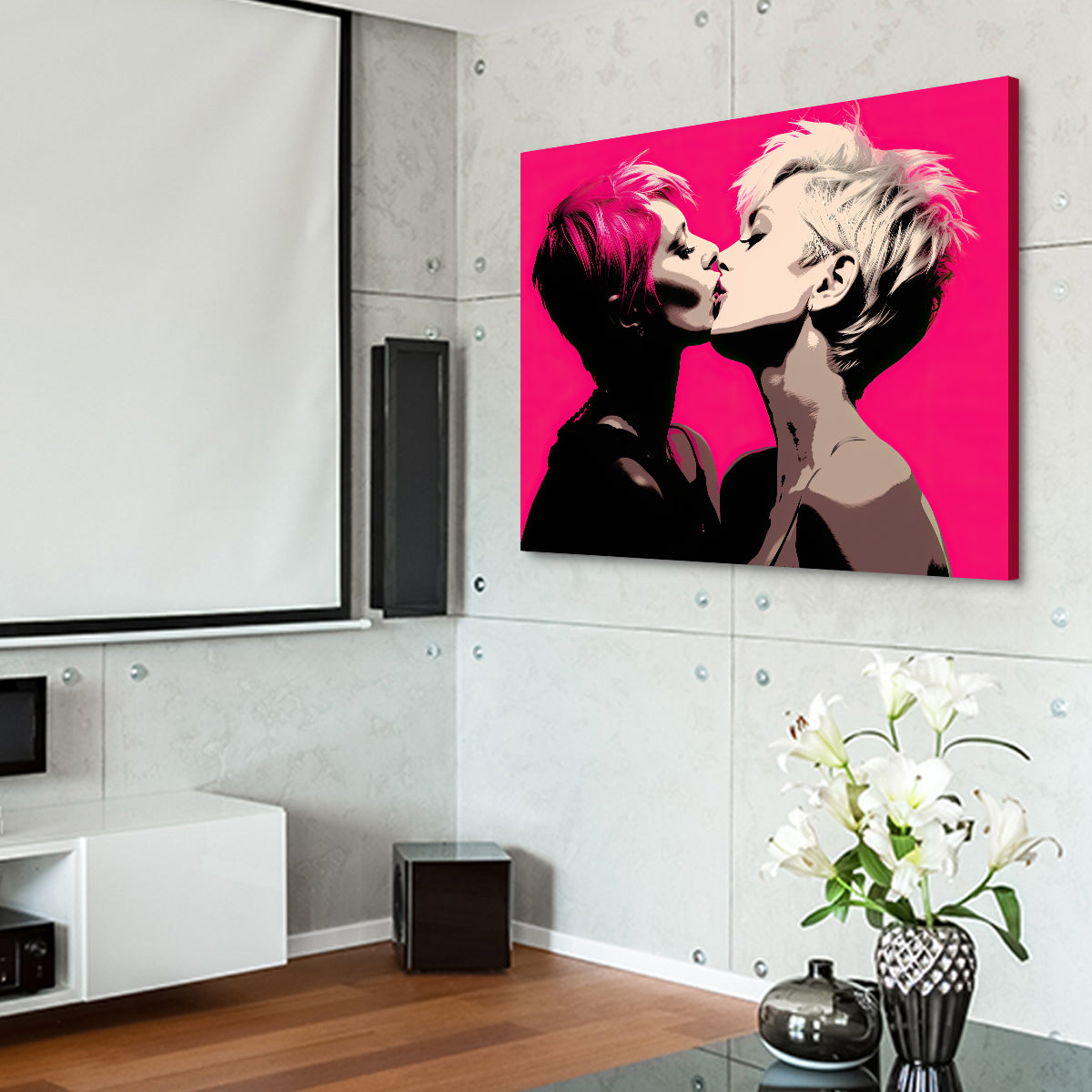 Gorgeous Lady Gaga & Pink Inspiring Wall Art by Ralph & Laura Design