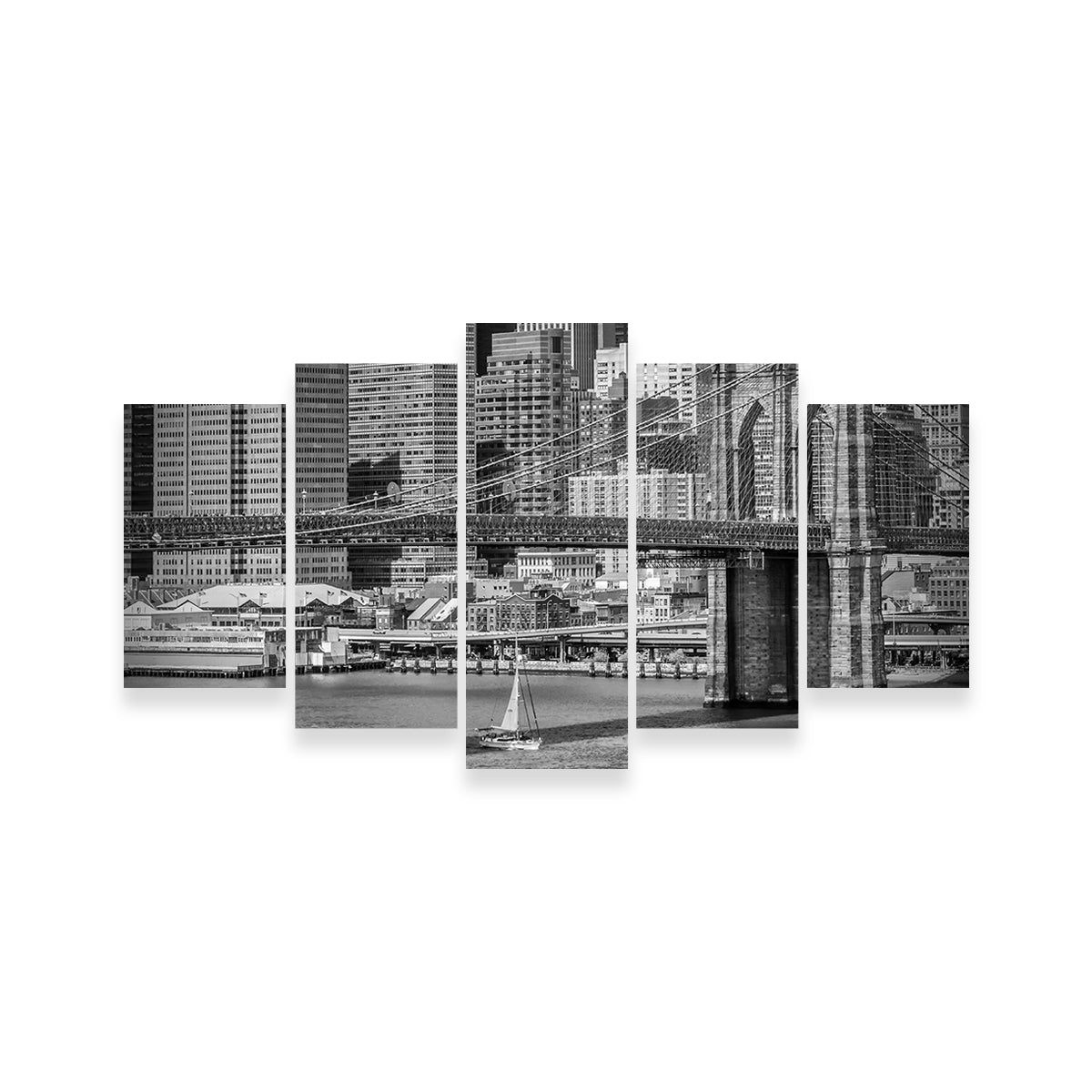 Stunning Brooklyn Bridge & Manhattan Skyline Wall Art by Melanie Viola