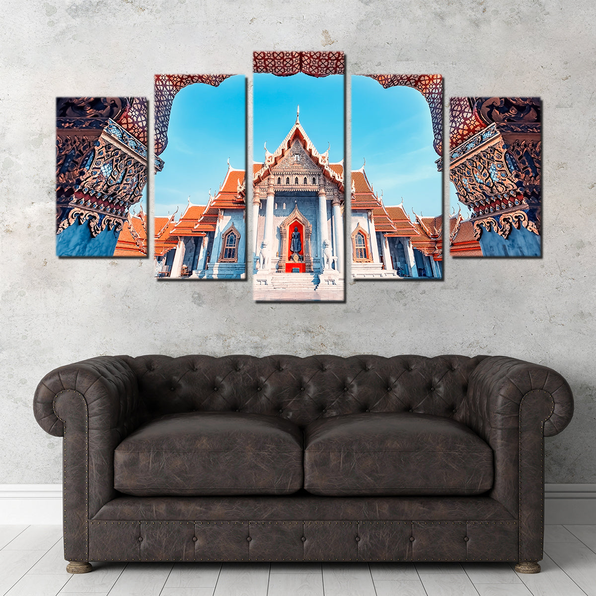 Exquisite Marble Temple Wall Art by Manjik Pictures