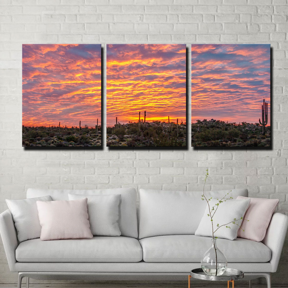Stunning Vibrant Arizona Desert Sunrise Wall Art for Home Decor