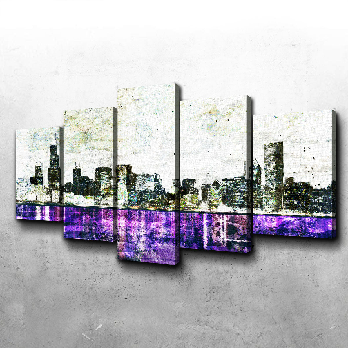 Stunning Whiteout Chicago Skyline Wall Art for Home Decor