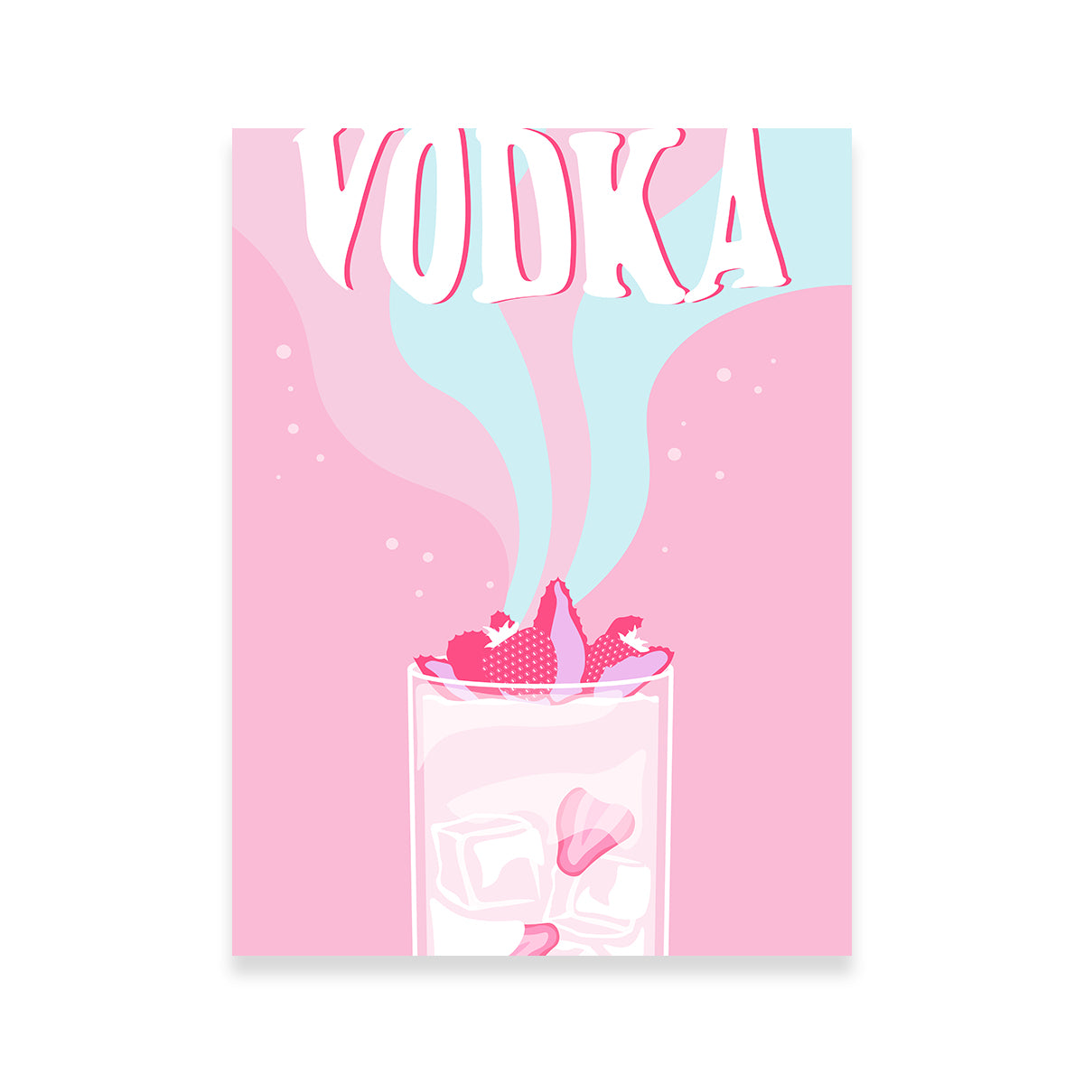 Cool Vodka on Ice Wall Art - Handmade Canvas Print