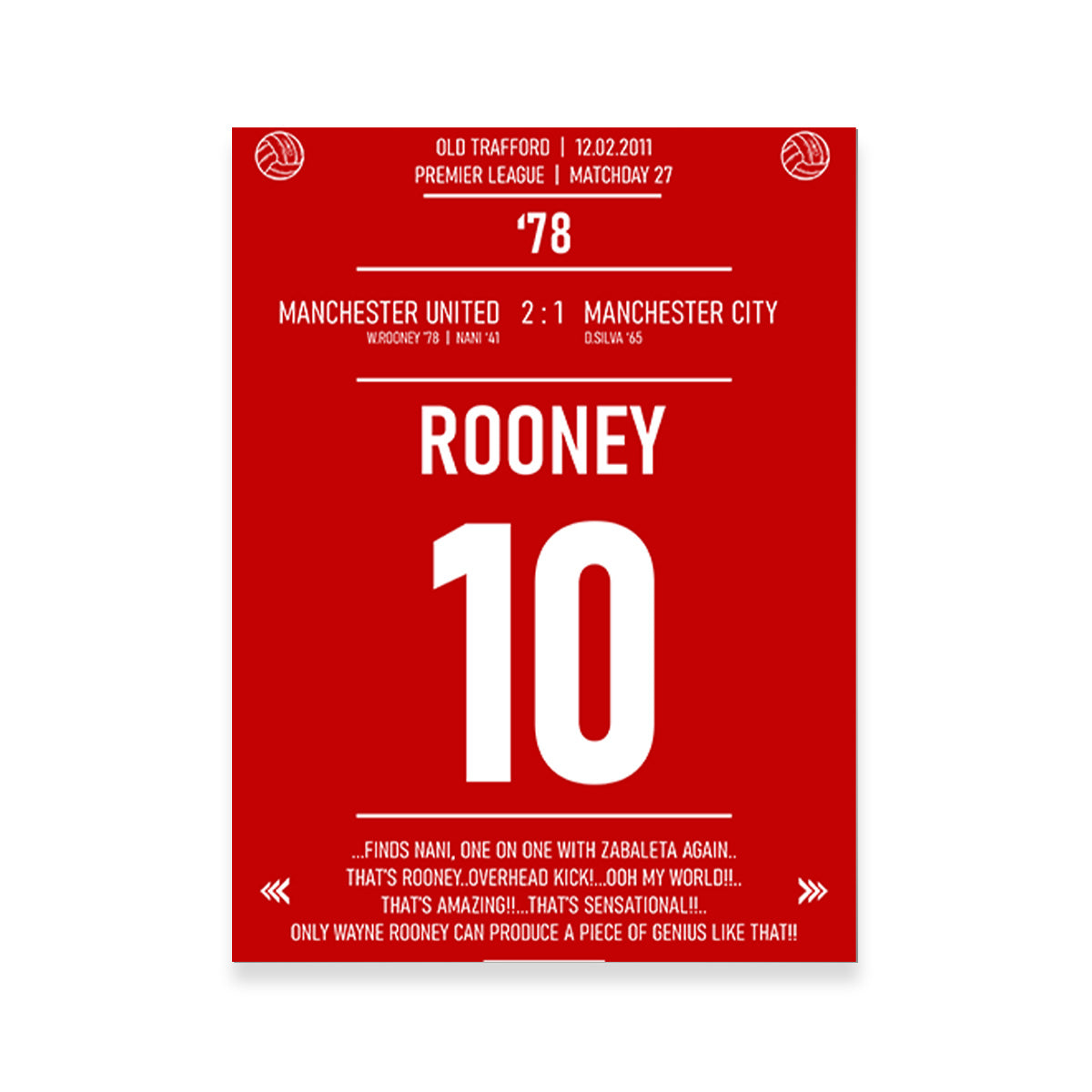 Wayne Rooney - High - Quality Hand - Built Canvas Print