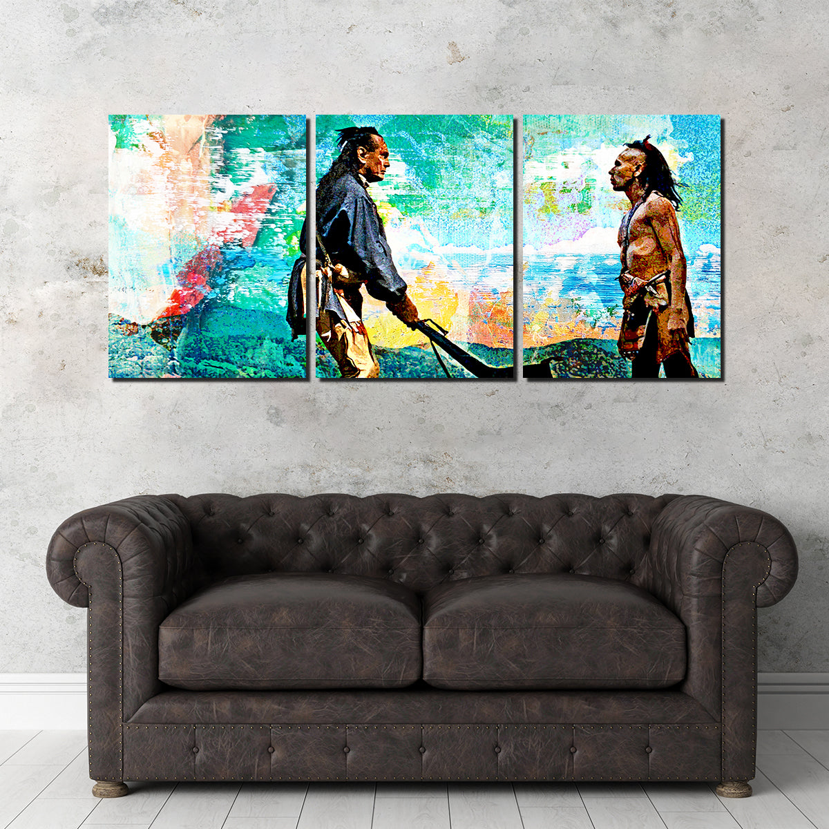 Vintage Blues 'Last of the Mohicans' Wall Art for Unique Home Decor