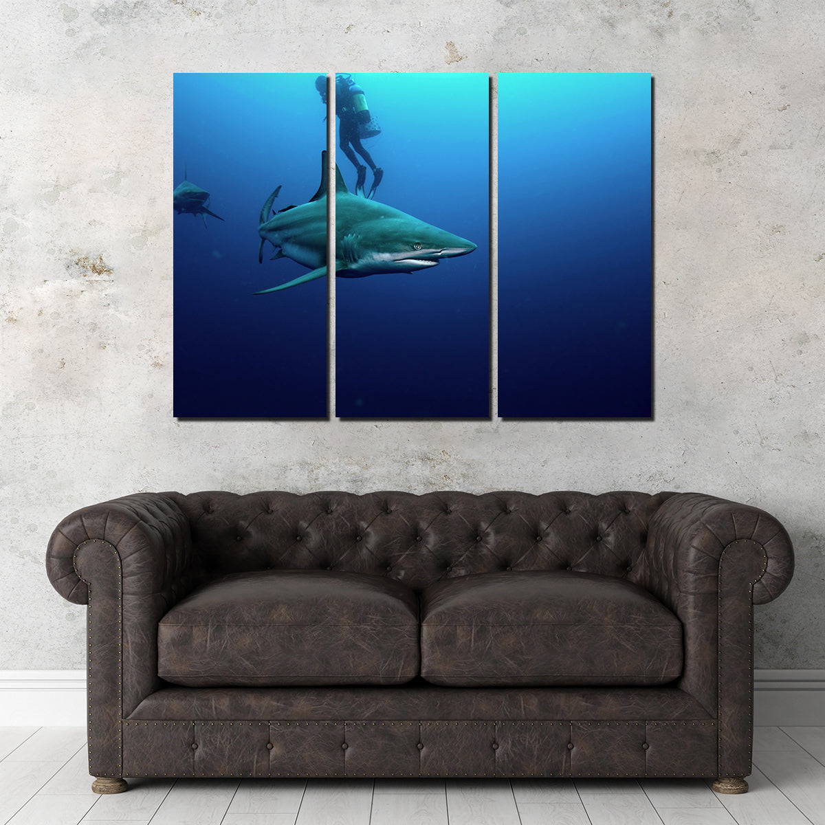 Stunning Bull Shark & Diver Wall Art for Your Home Decor