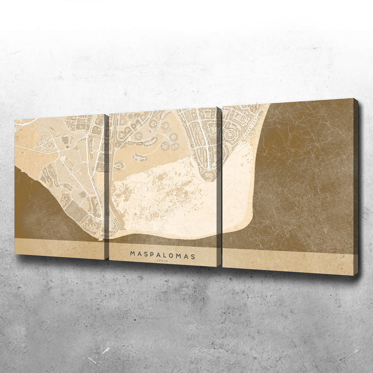 Stunning Maspalomas Map Wall Art for Your Home Decor