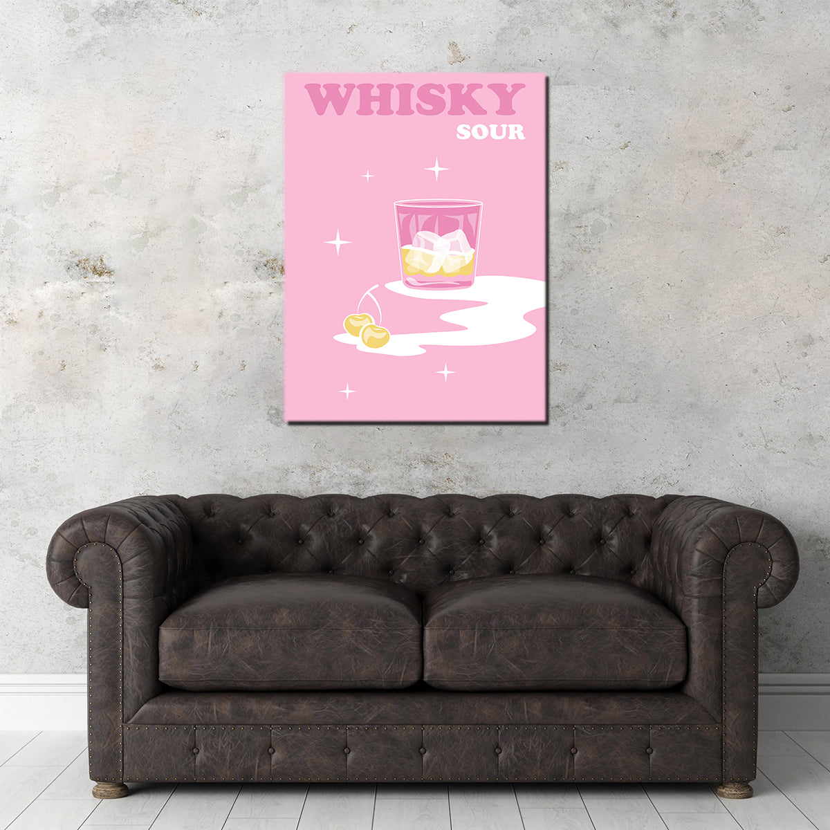 Eye - Catching Whisky Sour Wall Art by Groovy Vibe Studio