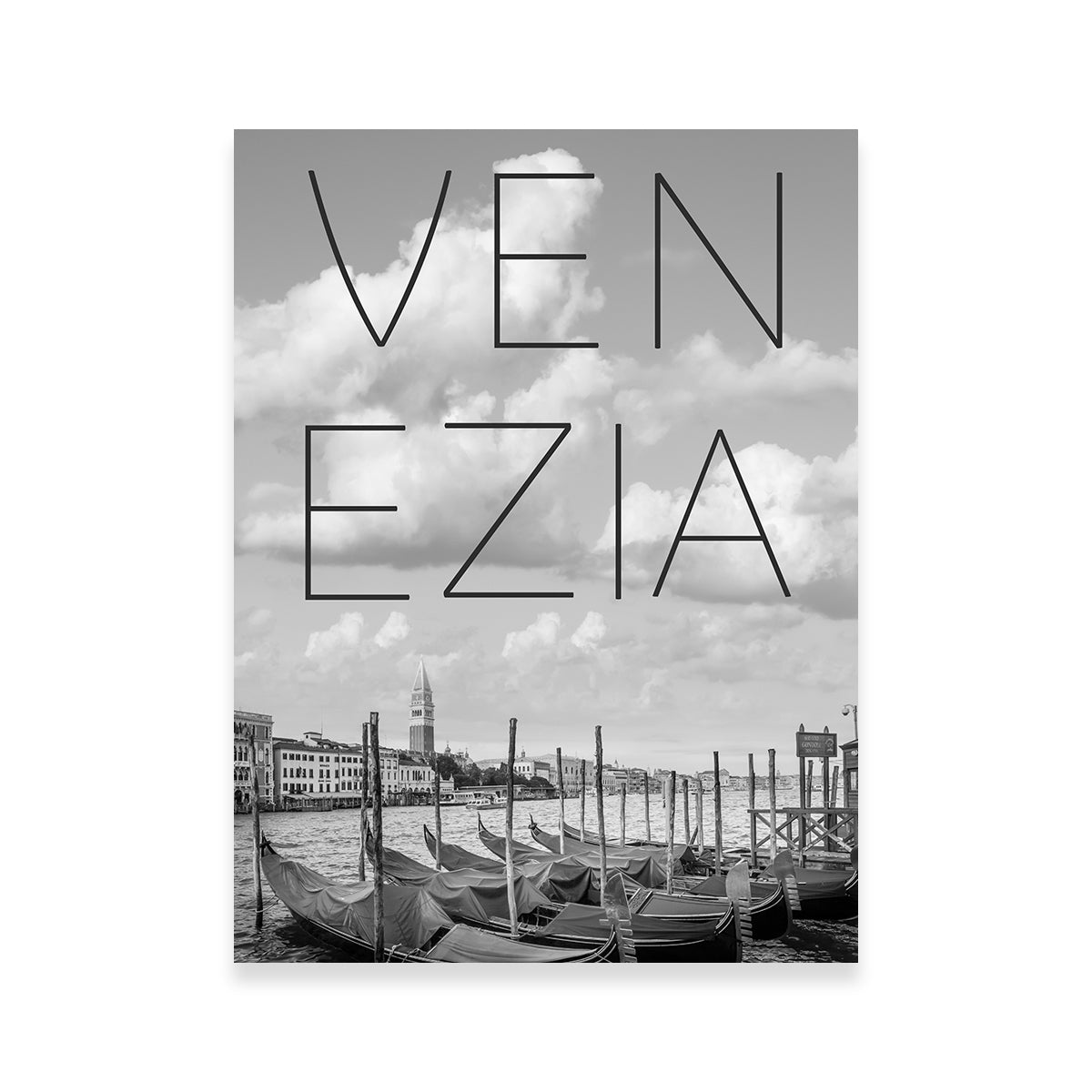 Exquisite Venice Grand Canal and St Mark’s Campanile Text Wall Art by Melanie Viola