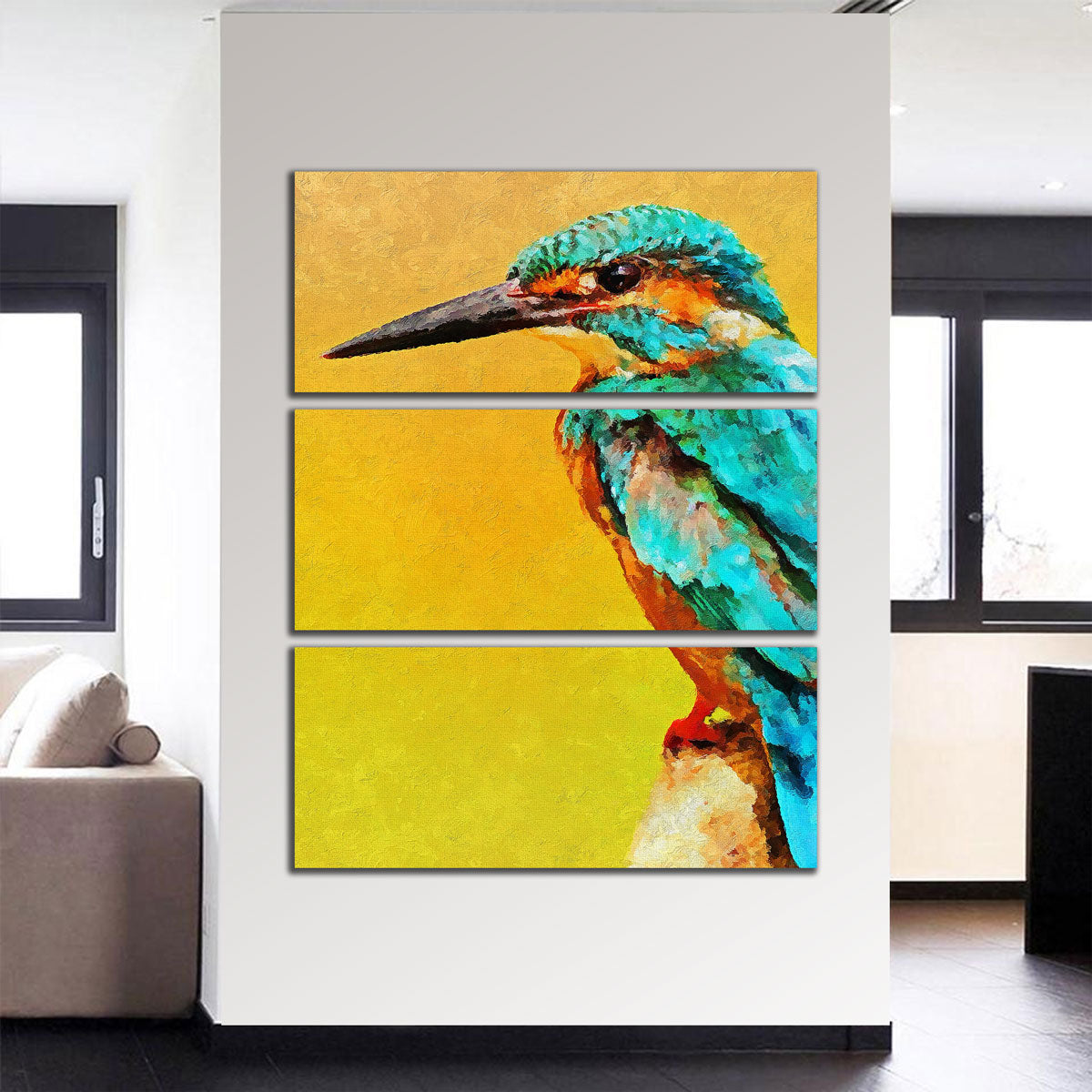 Stunning King Fisher Painting Wall Art by Gab Fernando