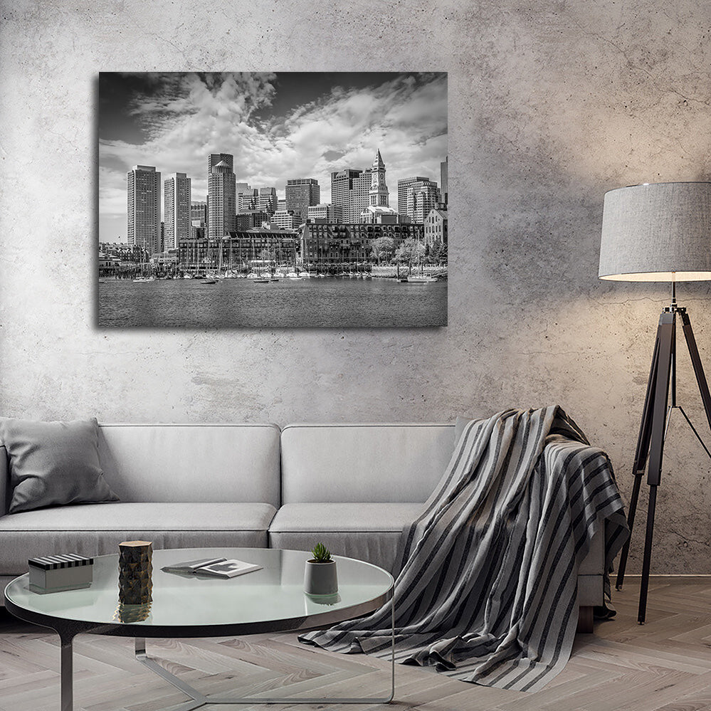 Stunning Boston Skyline North End Wall Art by Melanie Viola
