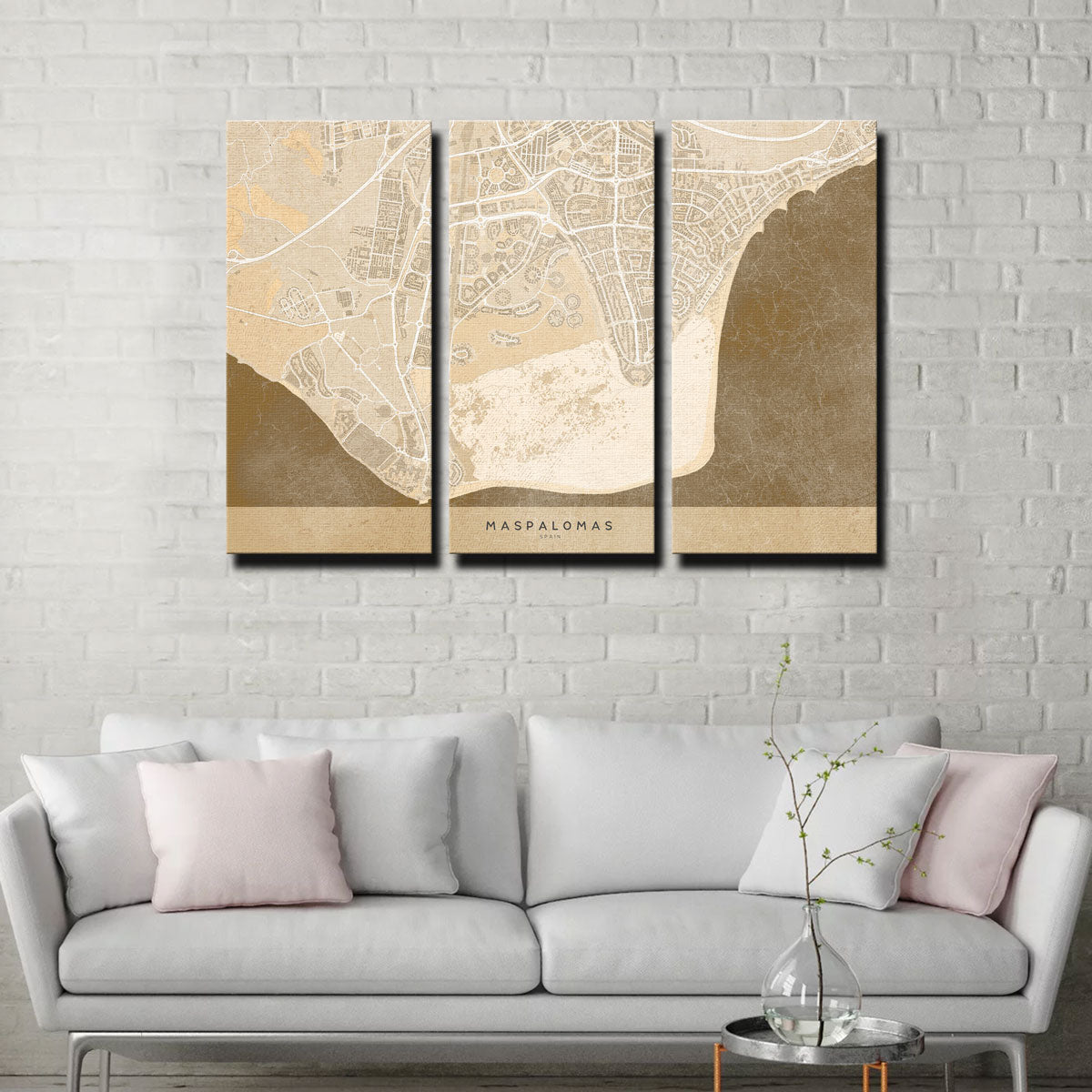 Stunning Maspalomas Map Wall Art for Your Home Decor