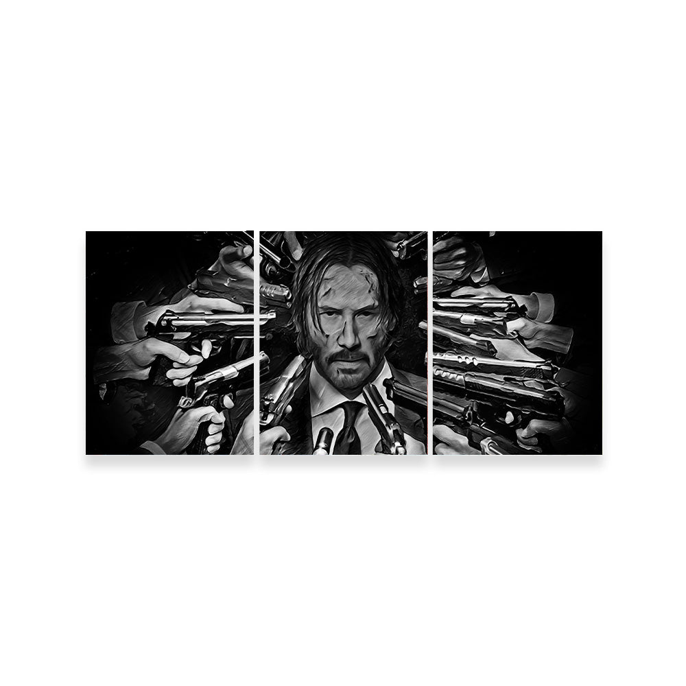 John Wick Inspired Grayscale Wall Art for Stunning Home Decor