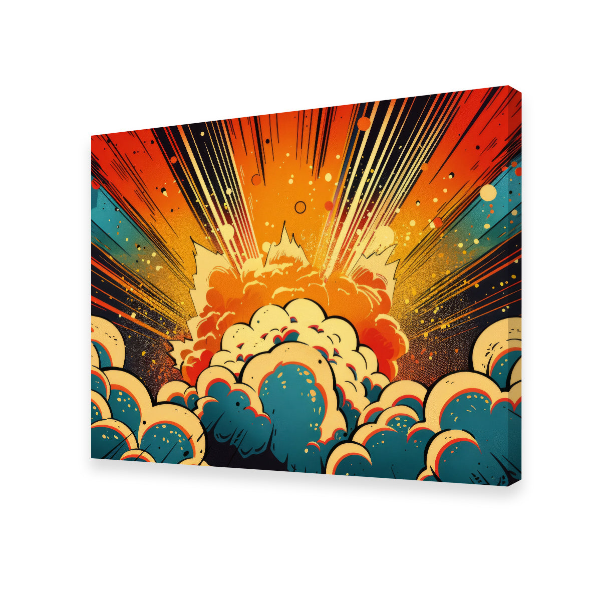 Explosive Comic Book - Museum Quality Canvas Print