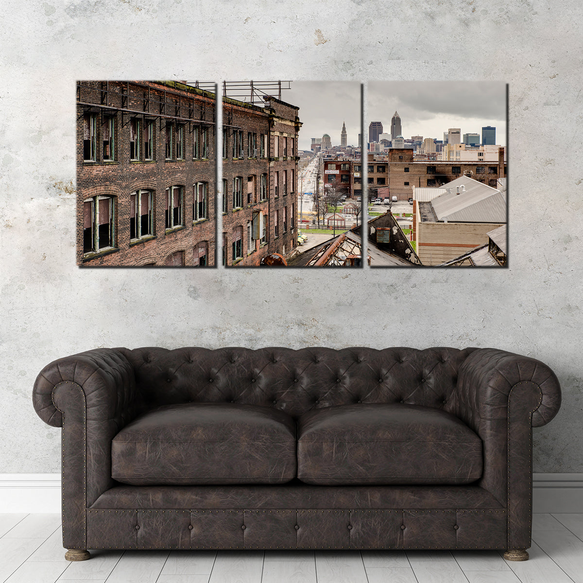 Stunning Warner & Swasey Wall Art Overlooking Cleveland - Ideal Decor for Your Space