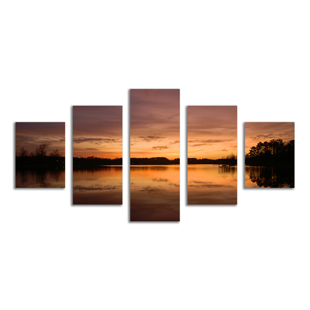Stunning Lake Weiss Sunrise Wall Art for Home Decor