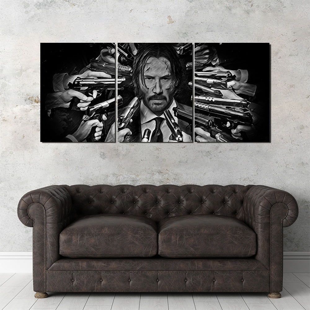 John Wick Inspired Grayscale Wall Art for Stunning Home Decor