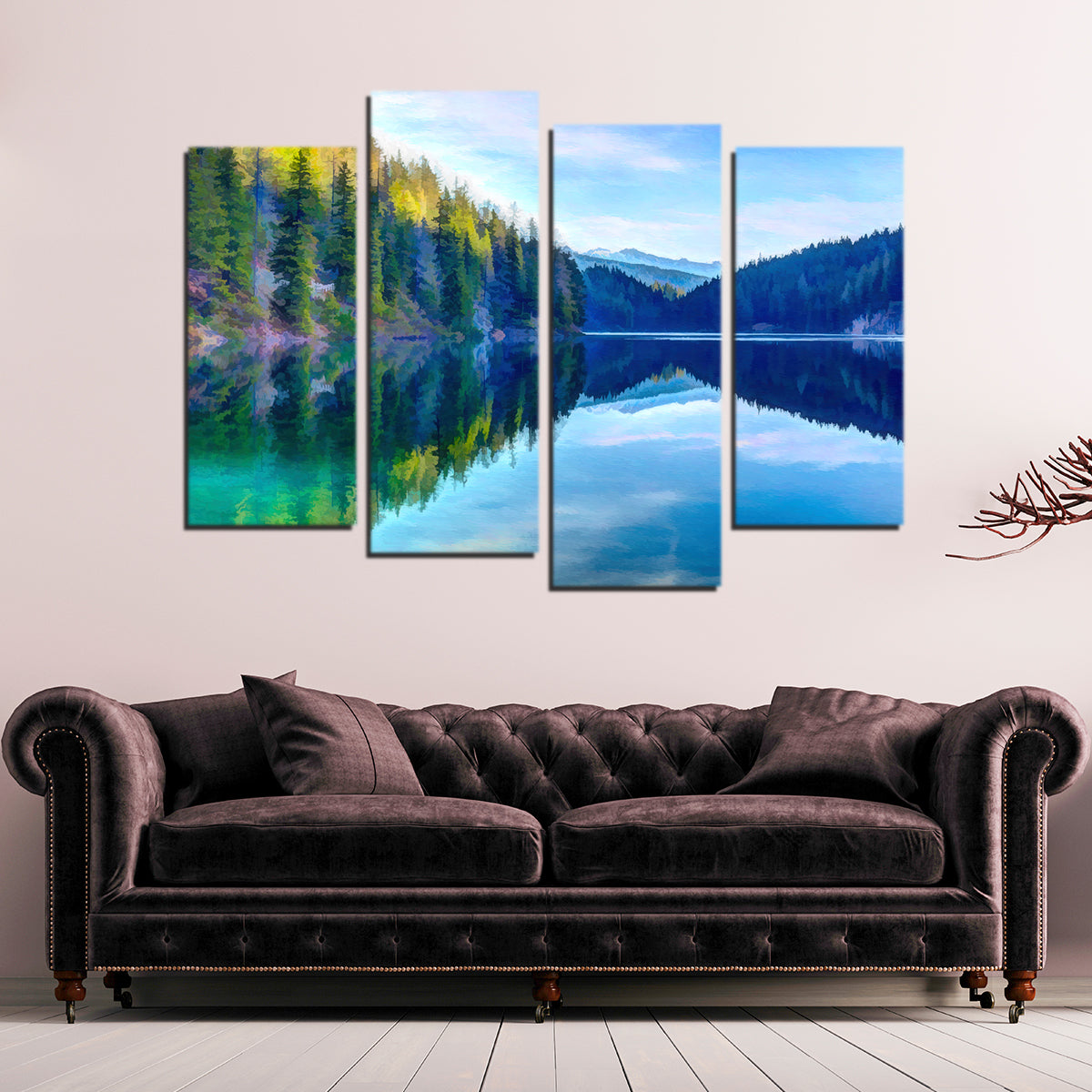Stunning Mountain Lakeshore Wall Art by Denise Dundon