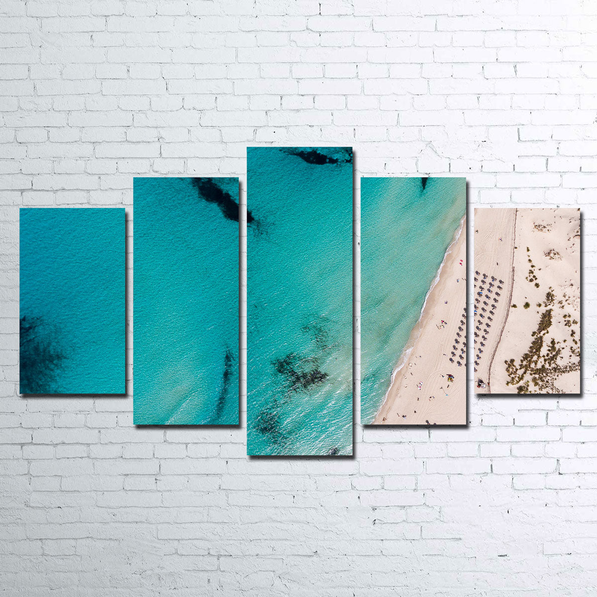Stunning Umbrella Beach Wall Art by Karolis Janulis