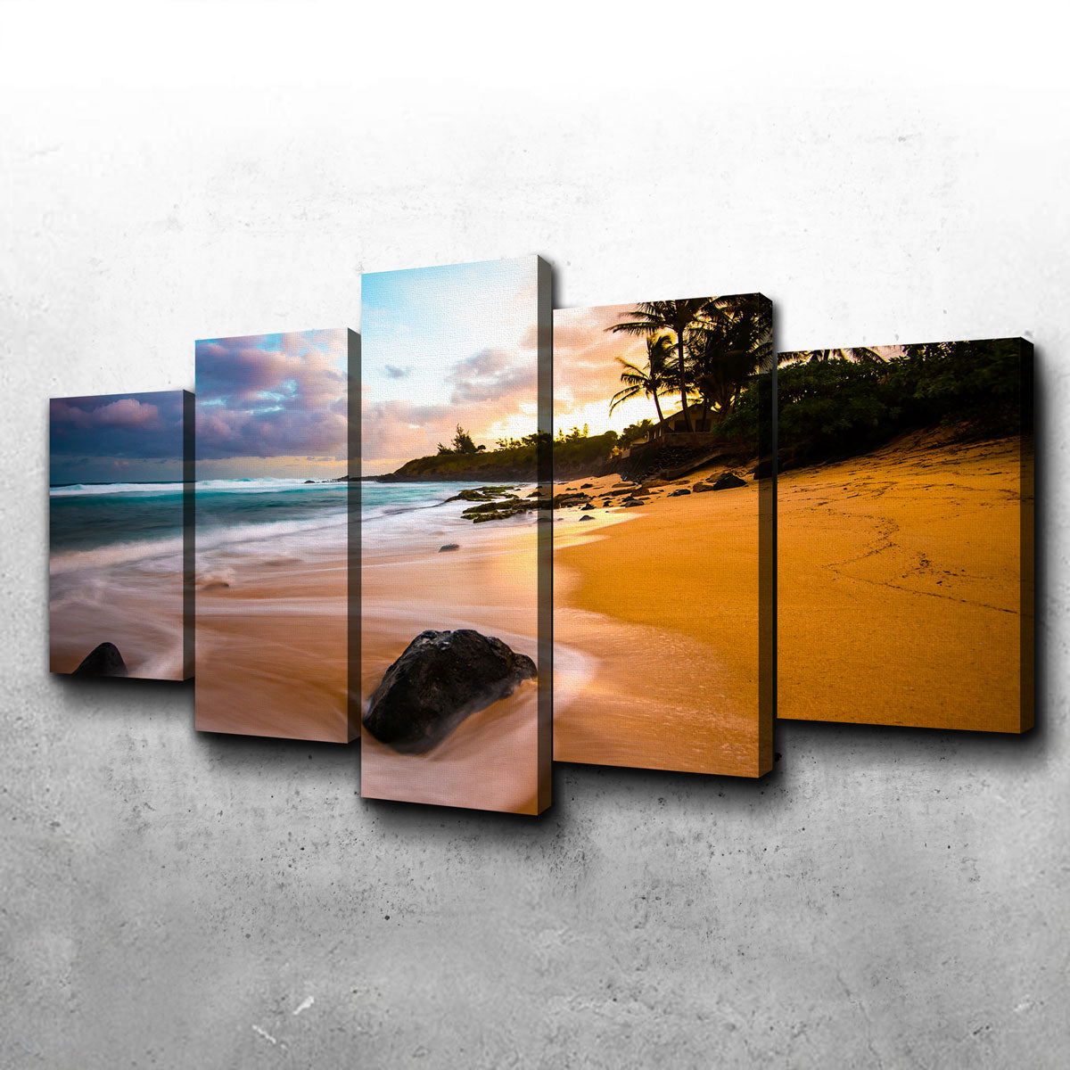 Sunrise Bliss Wall Art - Handmade Canvas Print with Sustainable Pine Frame