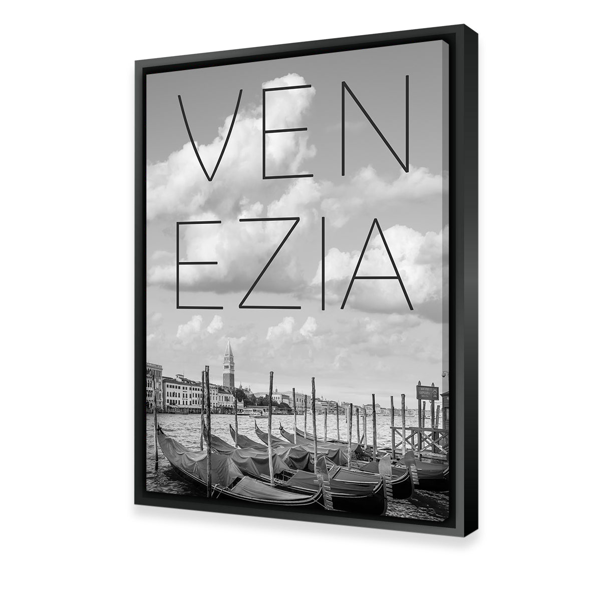 Exquisite Venice Grand Canal and St Mark’s Campanile Text Wall Art by Melanie Viola