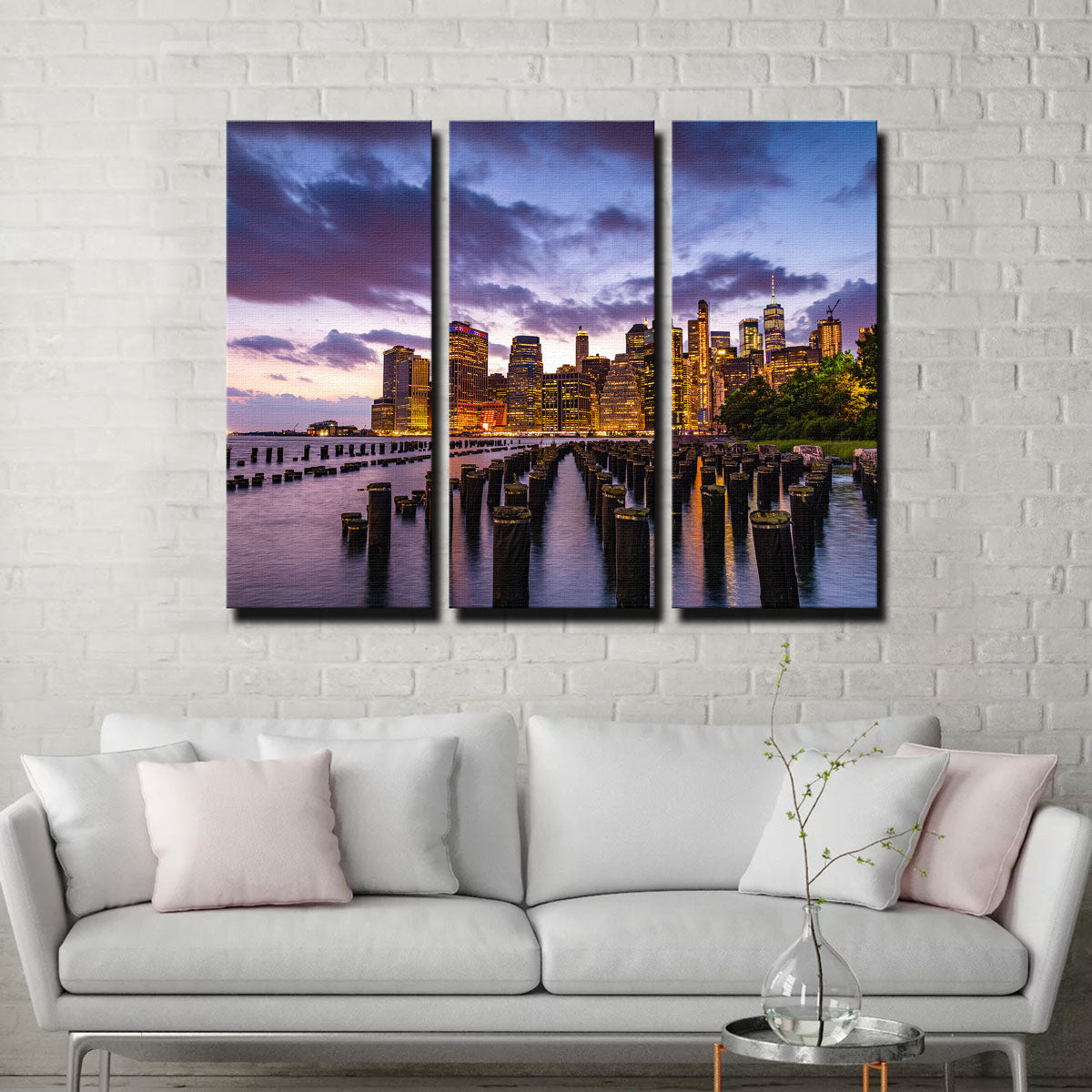Vibrant Colorful New York Skyline Wall Art by Dennis Maida