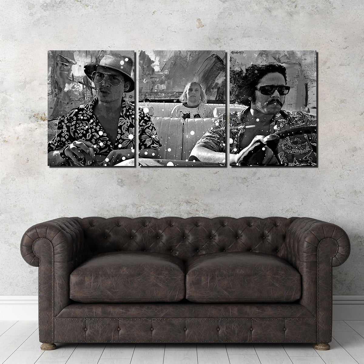 Striking Fear and Loathing Grayscale Wall Art for Stunning Decor