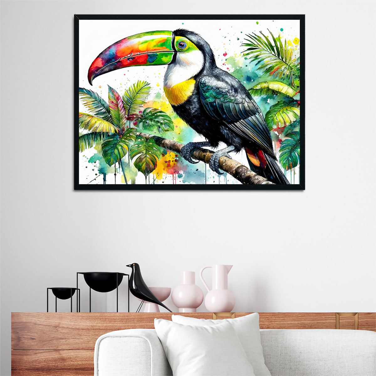 Exquisite Toucan Watercolor V1 Wall Art for Stunning Decor