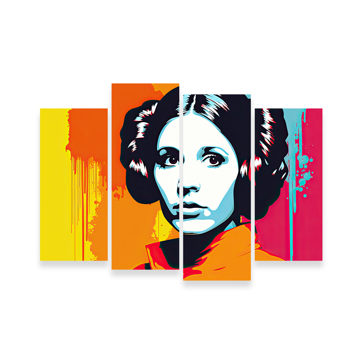Leia Warhol Inspired Contemporary Wall Art by Ralph & Laura Design