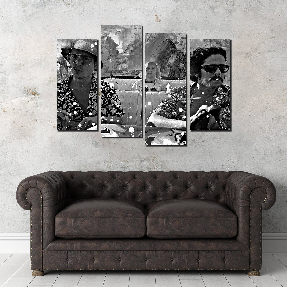 Striking Fear and Loathing Grayscale Wall Art for Stunning Decor