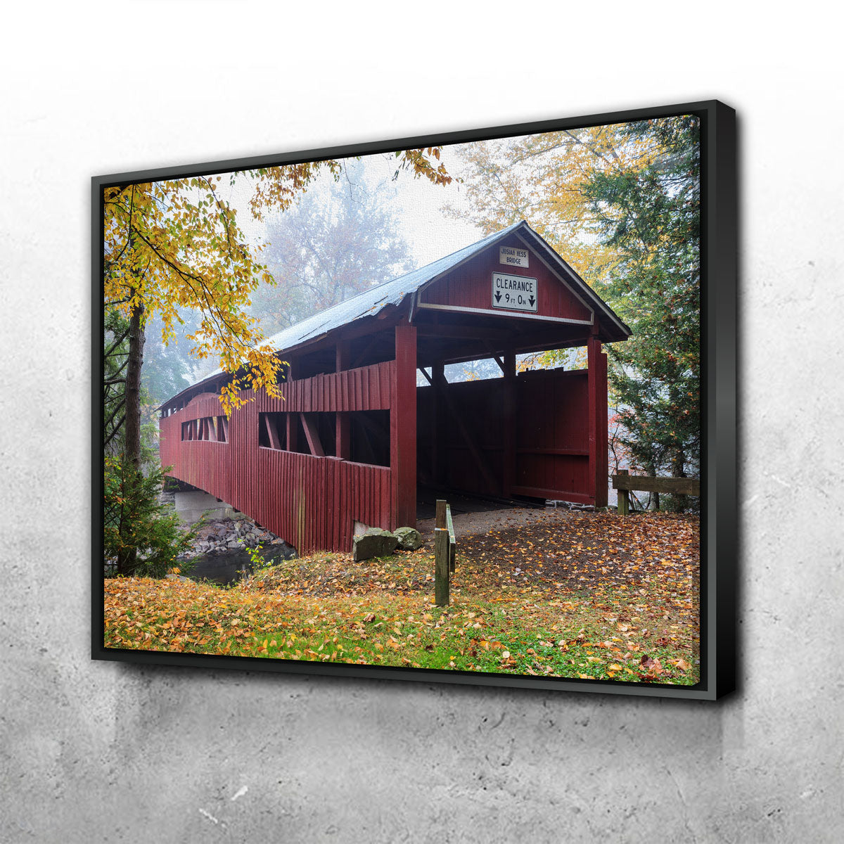 Exquisite Josiah Hess Covered Bridge Wall Art for Stunning Home Decor